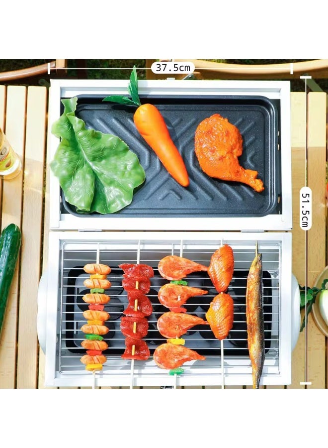 Smart Kitchen Portable grill – ideal for trips and camping / white - Image 3